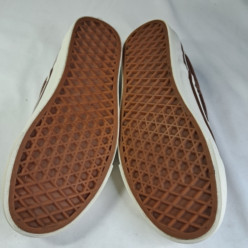 𝅺50TH Anniversary Vans Brown & Cream 50th  Slip Ons Women's Size 5 - Picture 7 of 10